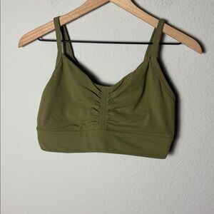 Lululemon Nulu Front-Gather Yoga Bra *Light Support, B/C Cup Bronze Green W2DJGS